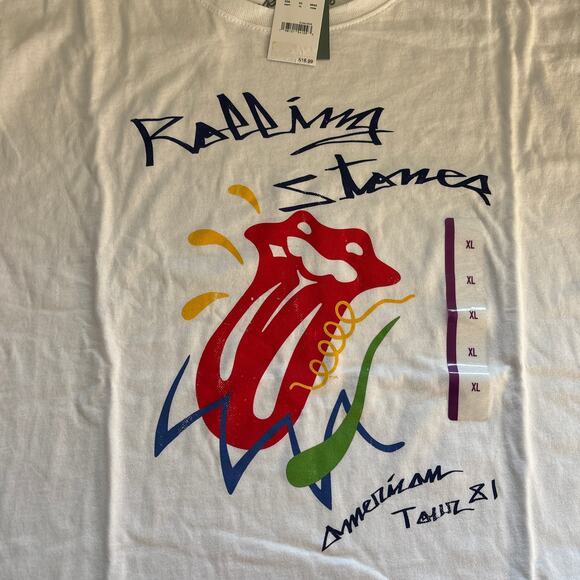 NWT The Rolling Stones Oversized‎ Short Sleeve Graphic T-Shirt White Women's XXL - Picture 6 of 6